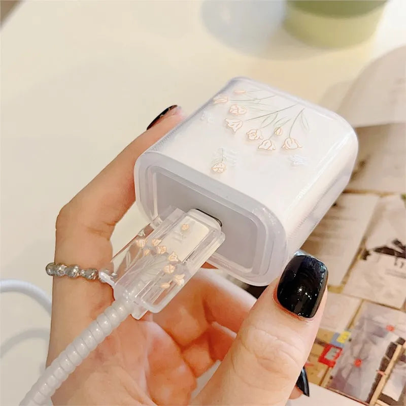 Cartoon Flower iPhone Charger Cover 18W/20W
