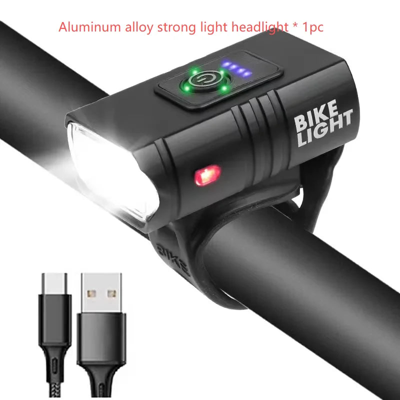 Type-C Rechargeable Bike Light with Digital Display