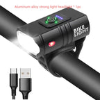 Type-C Rechargeable Bike Light with Digital Display