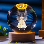 Jesus 3D Crystal Ball Night Light Religious LED Lamp