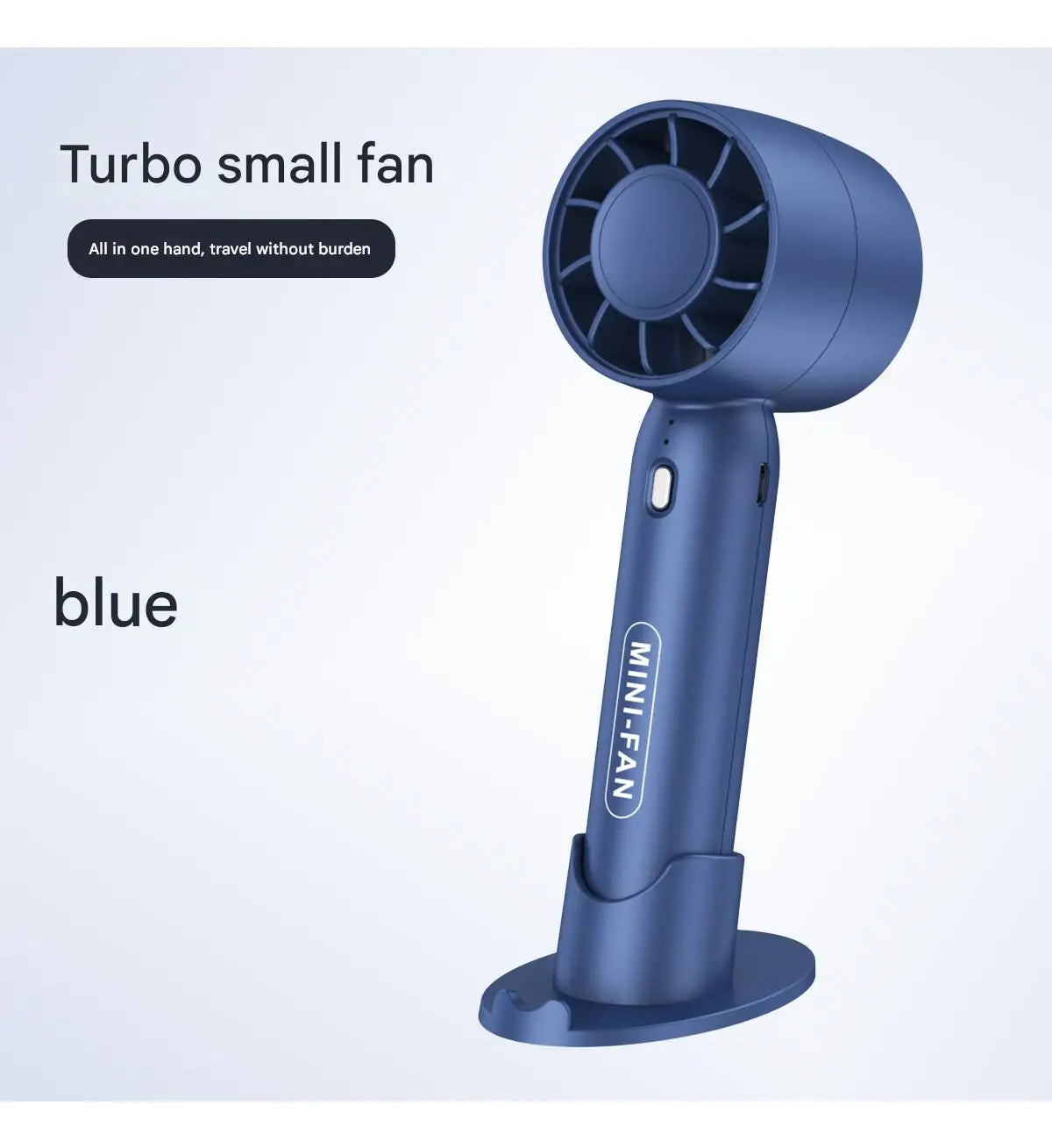 Turbo Handheld Mini Fan USB Rechargeable Portable Fan