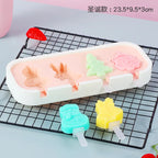 Kids Silicone Popsicle Molds – BPA Free Mini Ice Cream Maker Set