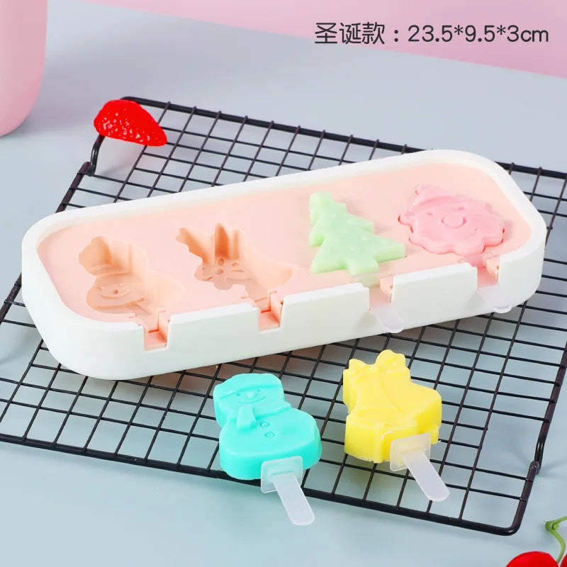Kids Silicone Popsicle Molds – BPA Free Mini Ice Cream Maker Set