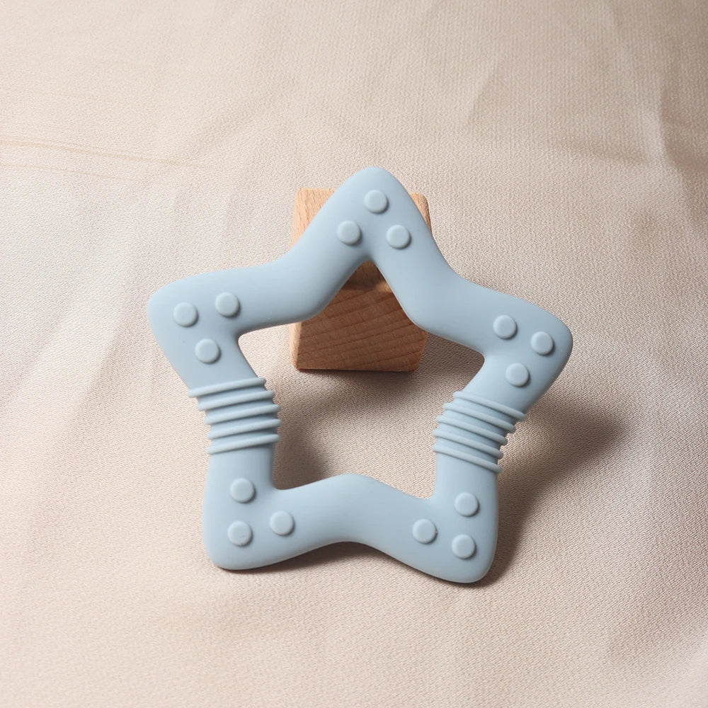 Star & Heart Silicone Baby Teether Food Grade Toy