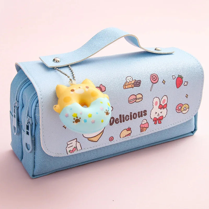 3D Kawaii Pencil Case Cute Waterproof Decompression Pen Pouch