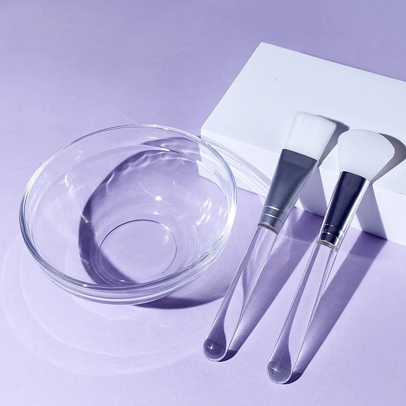 Face Mask Mixing Bowl Spoon Brush DIY Skin Care Applicator Set