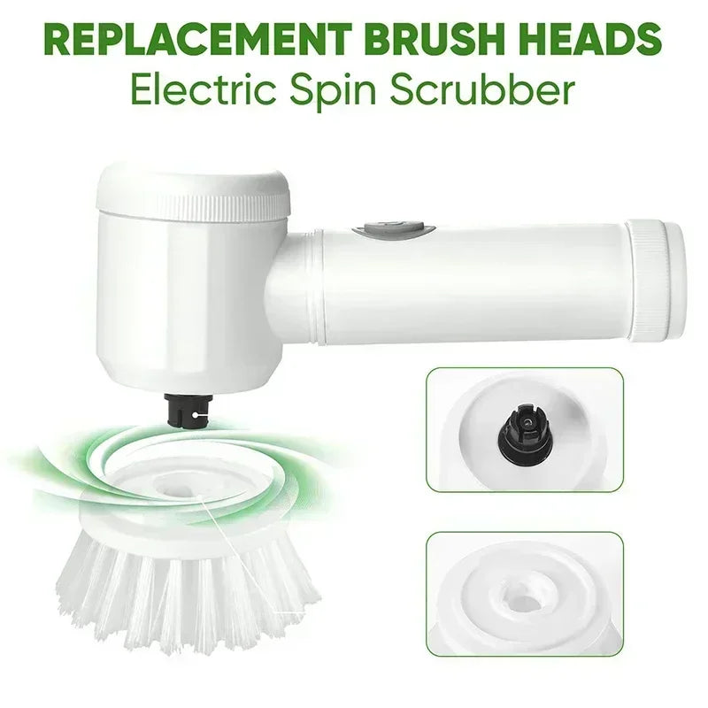 Cordless Electric Spin Scrubber 5 Brush Heads