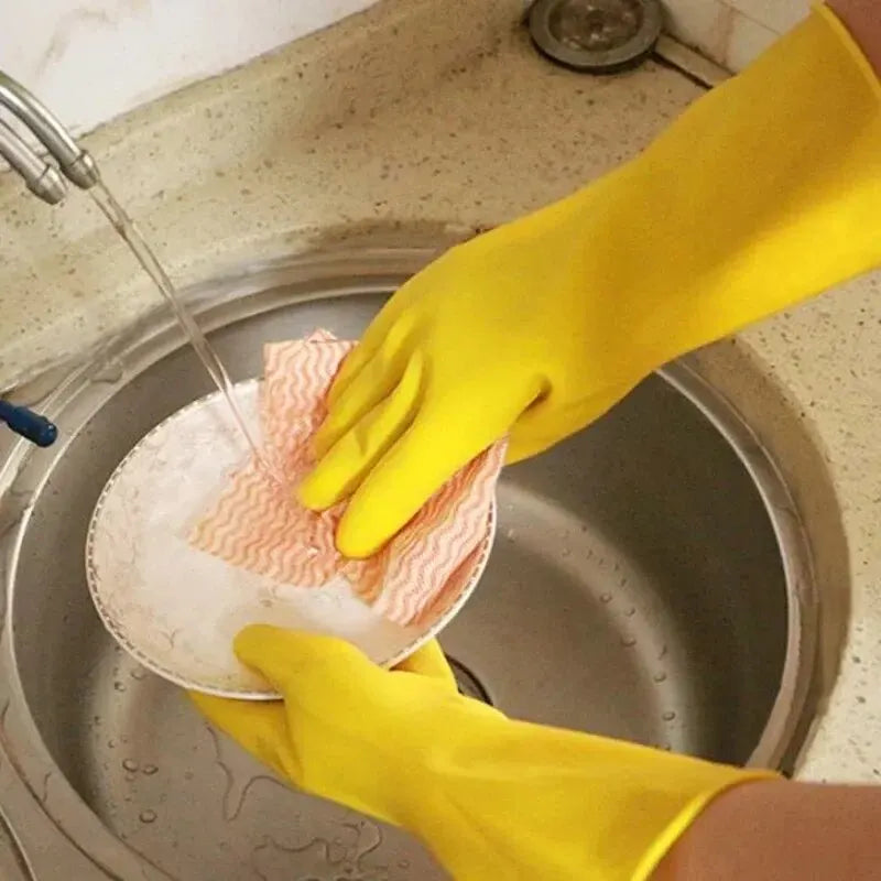 Latex Dishwashing Gloves Waterproof Kitchen Gloves Secondary image