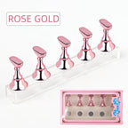 5Pcs Nail Tip Holder Magnetic Crystal Base Nail Art Practice Stand