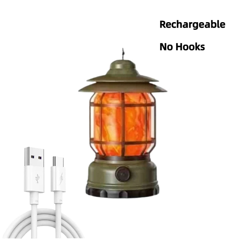 2-in-1 Solar Camping Lantern USB Rechargeable Light