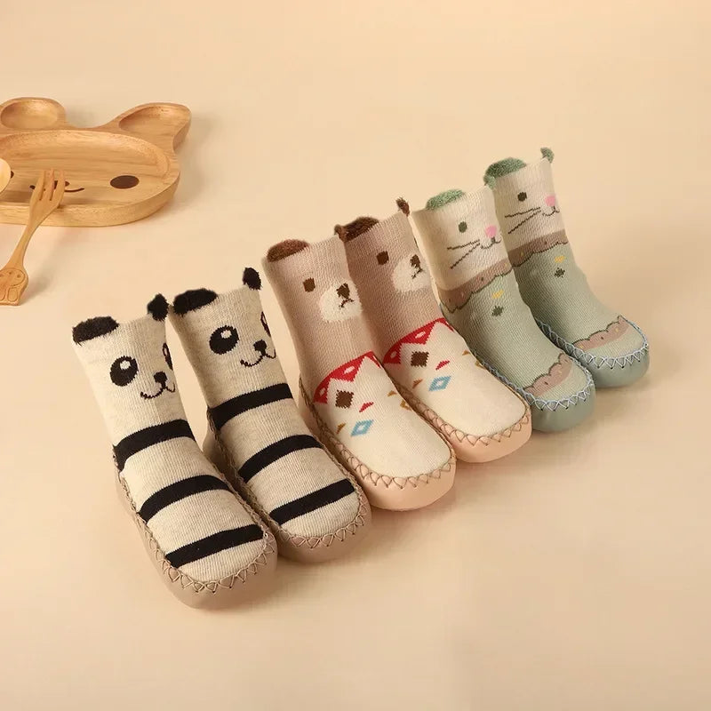 Baby Anti-Slip Floor Socks UK – Cute Cartoon Cotton Toddler Shoes