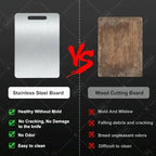 WXCOO Stainless Steel Cutting Board Double-Sided