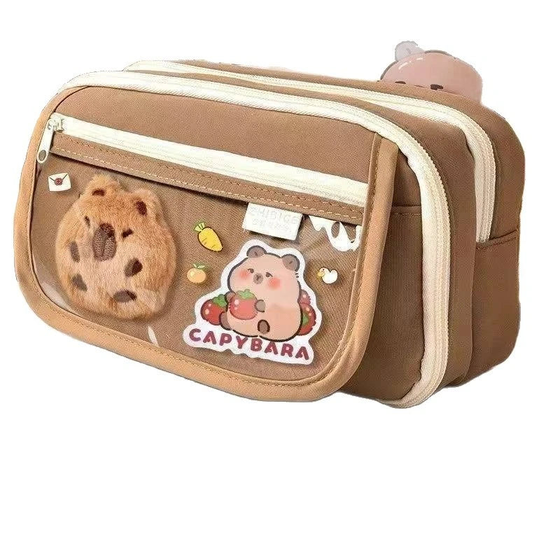 Kapibara Pencil Case Cute Stationery Box for School Students