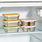 WORTHBUY 304 Stainless Steel Lunch Box Leakproof Stackable Food Container