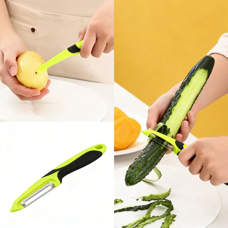 Stainless Steel Vegetable Peeler Anti Slip Handle Fruit & Potato Scraper