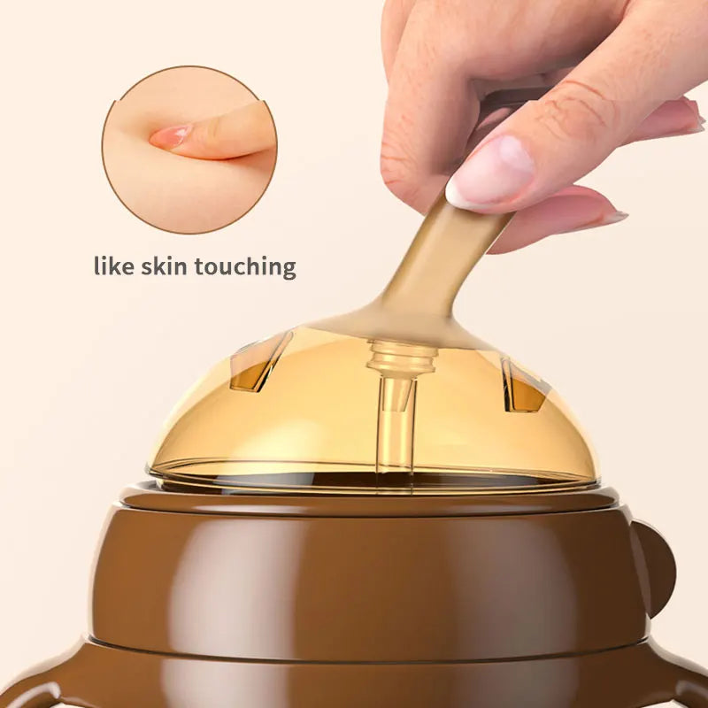 Silicone Baby Feeding Bottle Anti-Choking Nipple Cup