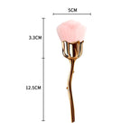 Flower Nail Brush Rose Shape Manicure Brush for Nail Art Cleaning
