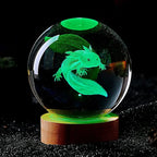 3D Axolotl Crystal Ball Night Light LED Gift Lamp