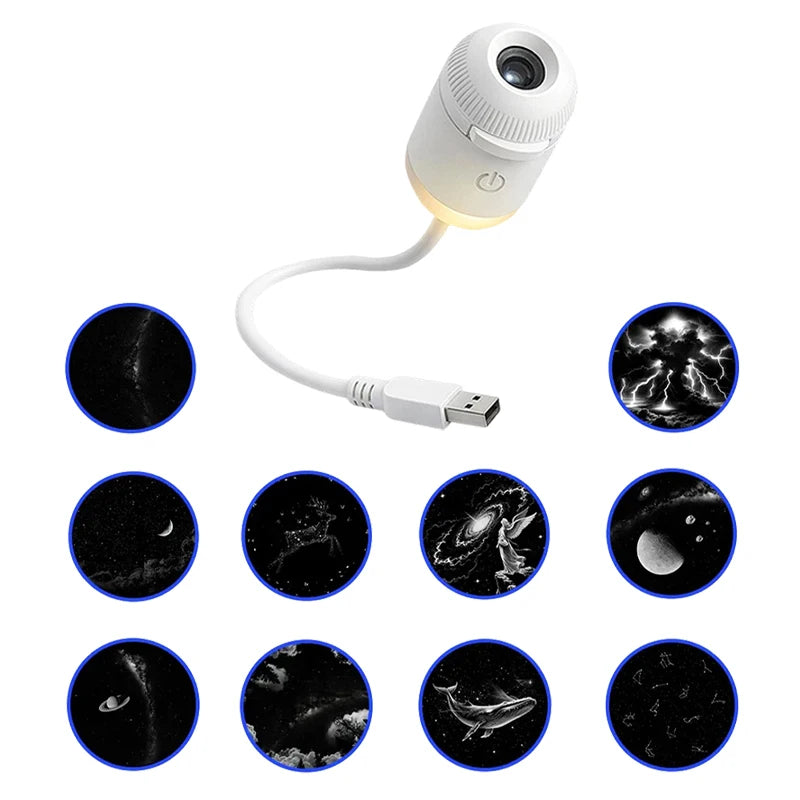 Mini Starry Sky Projector Lamp USB Portable Galaxy Night Light