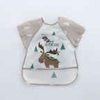 Baby Waterproof Long Sleeve Bib Smock Apron for Toddlers