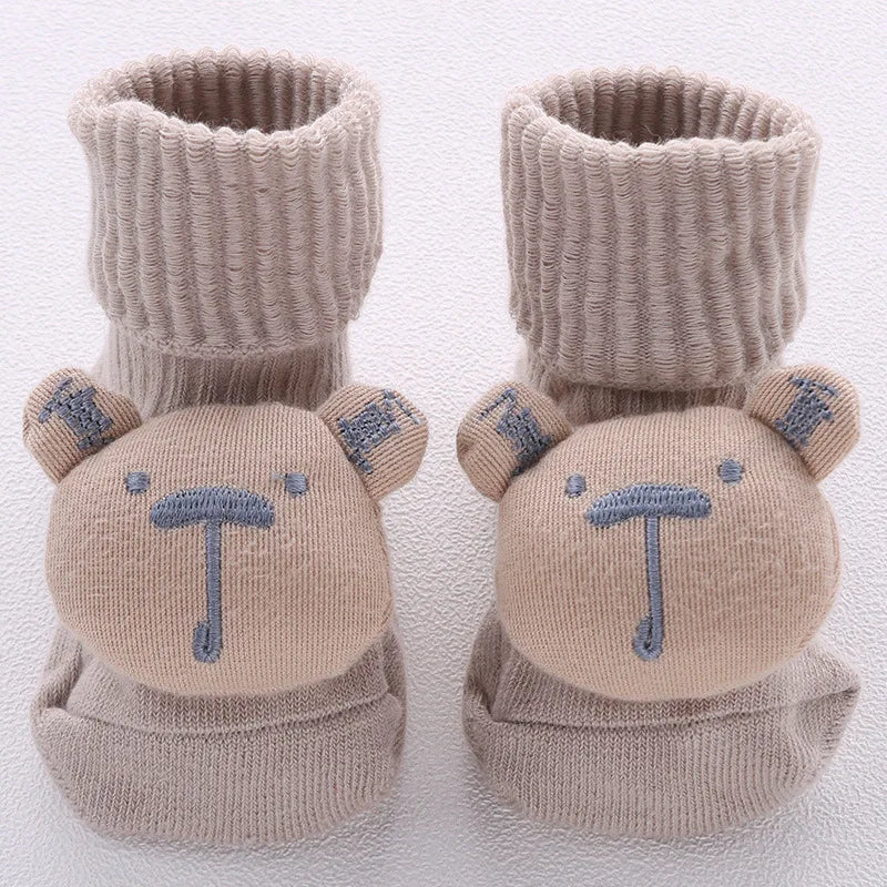 Baby Anti-Slip Socks UK – Cute Bow & Lion Toddler Slippers