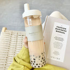850ml Pearl Milk Tea Cup Cute Large Capacity Straw Water Bottle