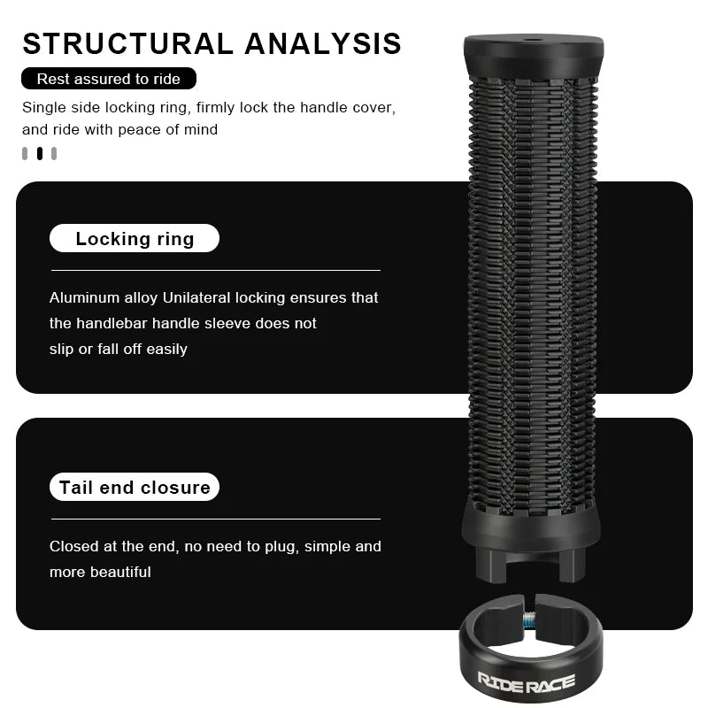 Lock-On MTB Handlebar Grips Ergonomic Anti-Slip Shockproof Rubber Secondary image