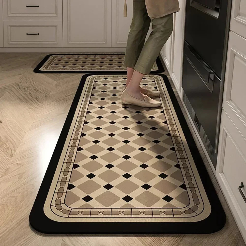 Kitchen Mat Absorbent Printed Rug Non-Slip Long Floor Carpet