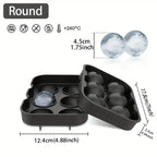Diamond Rose Gun Shape Ice Cube Mold Silicone Cocktail Ice Maker Tray