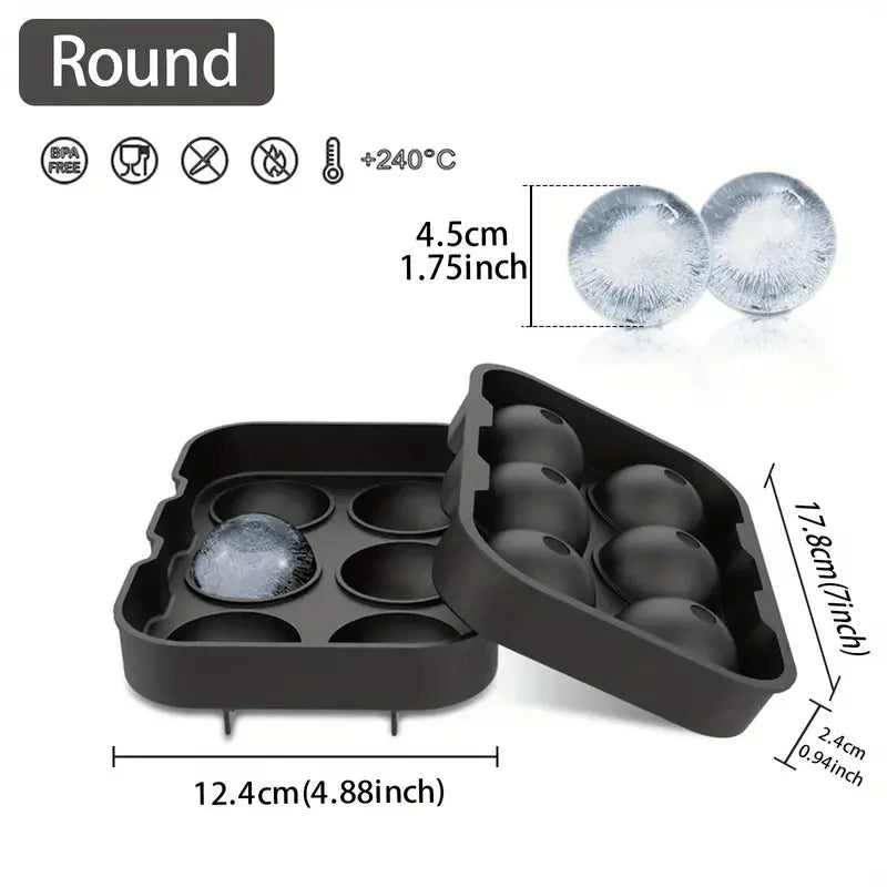 Diamond Rose Gun Shape Ice Cube Mold Silicone Cocktail Ice Maker Tray