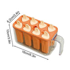 8 Grid Silicone Ice Pop Mold – Reusable DIY Ice Lolly Maker Tray