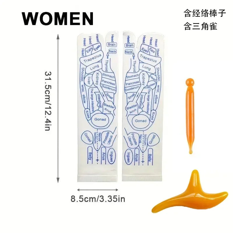 Acupressure Foot Massage Socks for Tired Feet & Reflexology Care
