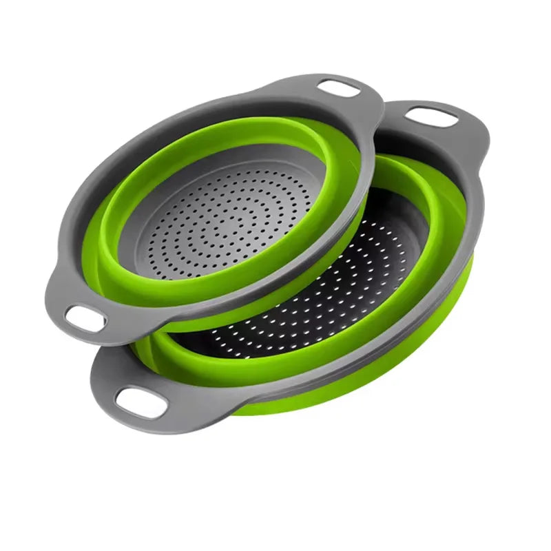 Collapsible Silicone Colander Foldable Drain Basket