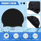 Large Silicone Swimming Cap Waterproof Ear Protection for Long Hair