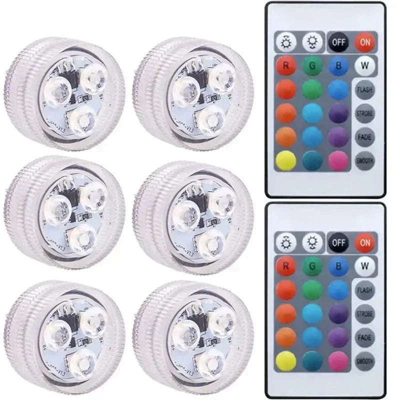 Submersible LED Pool Lights Waterproof RGB with Remote