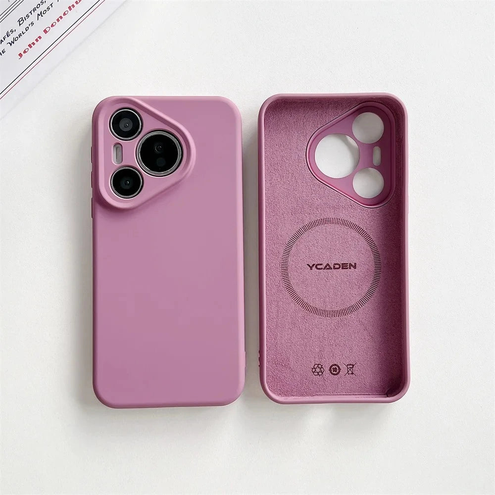 Luxury MagSafe Liquid Silicone Case for Huawei Pura 80 Pro & 80 Ultra