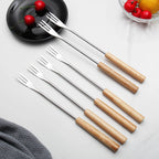 6Pcs Stainless Steel Fruit Fork Set Dessert, Cake & Cheese Fork Set
