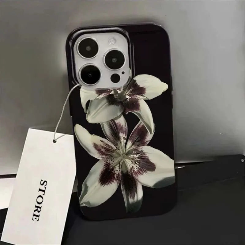 Lily Orchid Flower iPhone Case for iPhone 17 16 15 14 Pro Max Cover