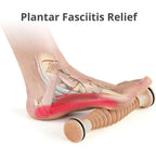 Wooden Foot Roller Massager for Plantar Fasciitis & Stress Relief