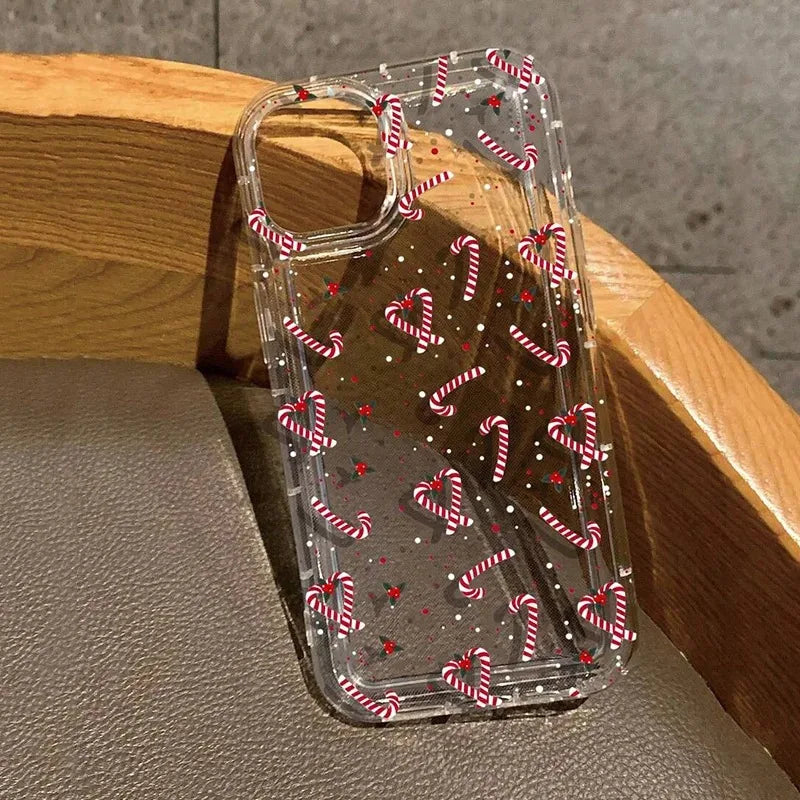 Christmas Clear Case for iPhone 16 15 14 13 12 11 Pro Max