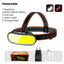 1300LM COB LED Headlamp USB Rechargeable Headlight