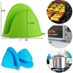 2PCS Silicone Pinch Grip Oven Mitts – Mini Heat Resistant Pot Holders