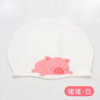 Cartoon Silicone Swimming Cap Waterproof Stretch Swim Hat