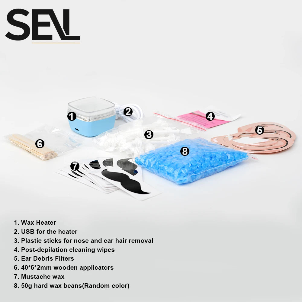 USB Wax Heater Kit – Nose & Facial Hair Removal Machine