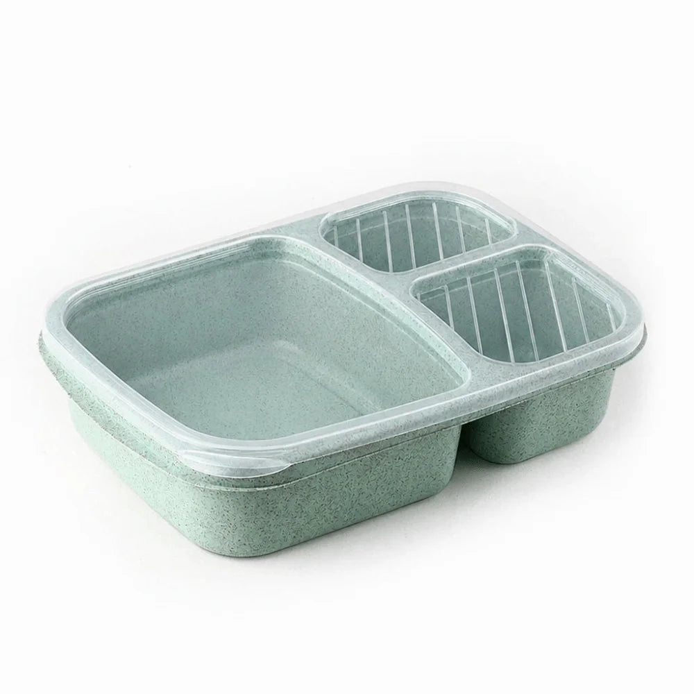 Eco-Friendly Wheat Straw Lunch Box Portable Compartment Food Storage Box