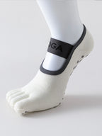 Women Five Toe Yoga Socks Non Slip Grip Pilates Fitness Barre Dance