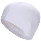 Waterproof PU Swimming Cap with Ear Protection for Adults & Kids