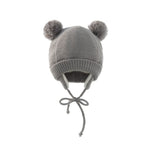 Winter Baby Hat & Gloves Set Warm Fleece Knitted Cap