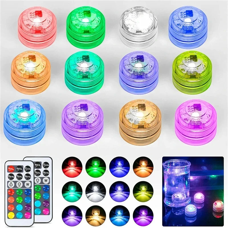 Submersible RGB LED Underwater Lights with Remote Control