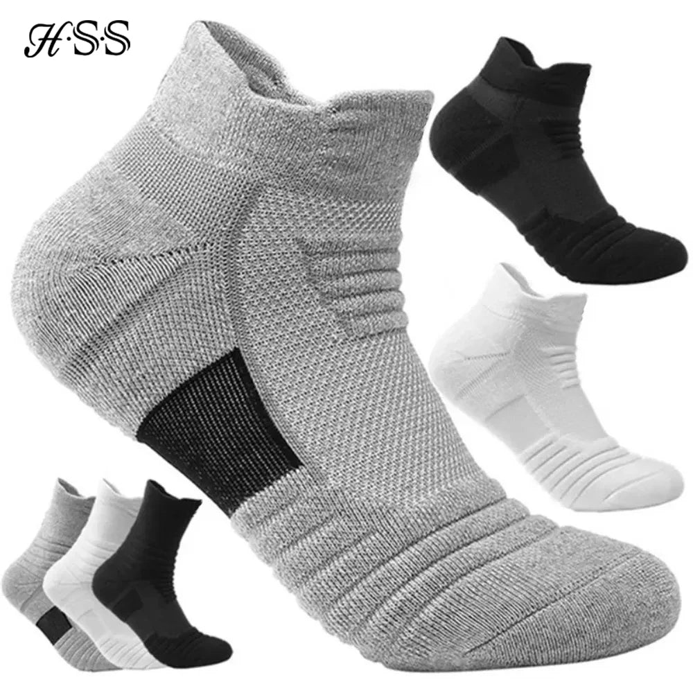 Anti-Slip Football Socks Men Breathable Cotton Soccer Socks 3 Pairs